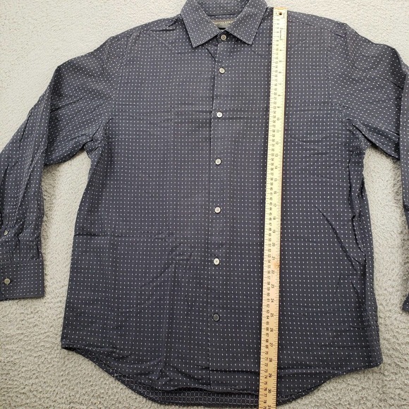 Banana Republic Shirt Mens 16 16.5 Large blue Long Sleeve Button‎ Up - Picture 9 of 10